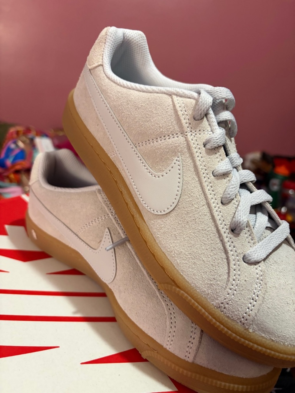 Nike Court Royale Suede Low-Top Sneakers Beige Size 6 Women 4.5 Mens/kids - Picture 7 of 8